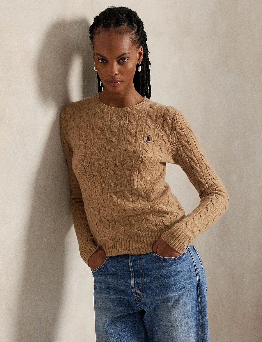 Polo Ralph Lauren - Cable Wool-Cashmere Crewneck Sweater - collection camel - 3