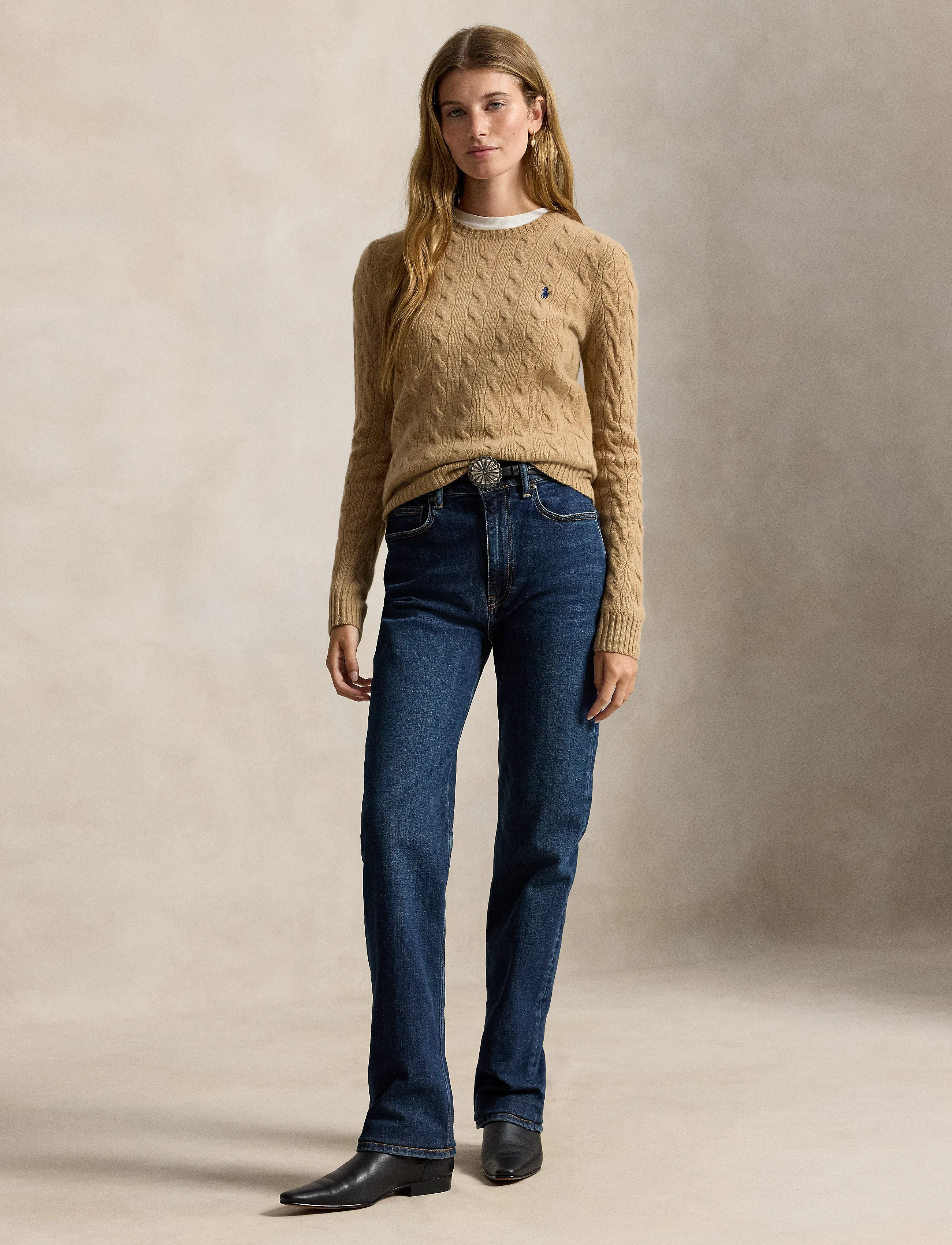 Polo Ralph Lauren - Cable Wool-Cashmere Crewneck Sweater - kashmir - collection camel - 3