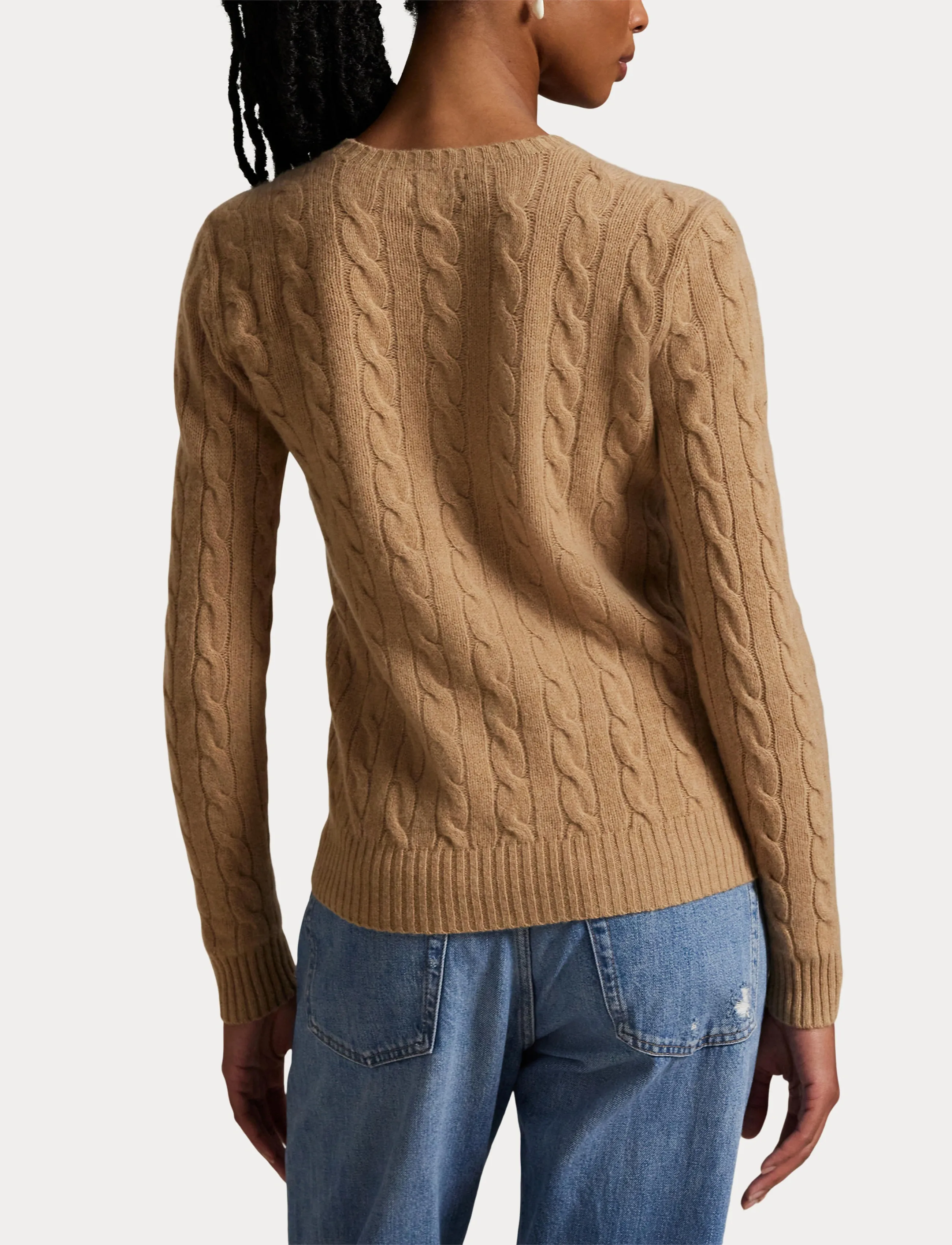 Polo Ralph Lauren Cable Wool-Cashmere Crewneck Sweater stickade tröjor dam – bild 6