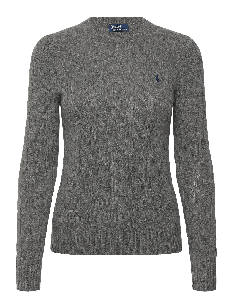 Polo Ralph Lauren - Cable Wool-Cashmere Crewneck Sweater - kaschmir - flannel grey heat - 0