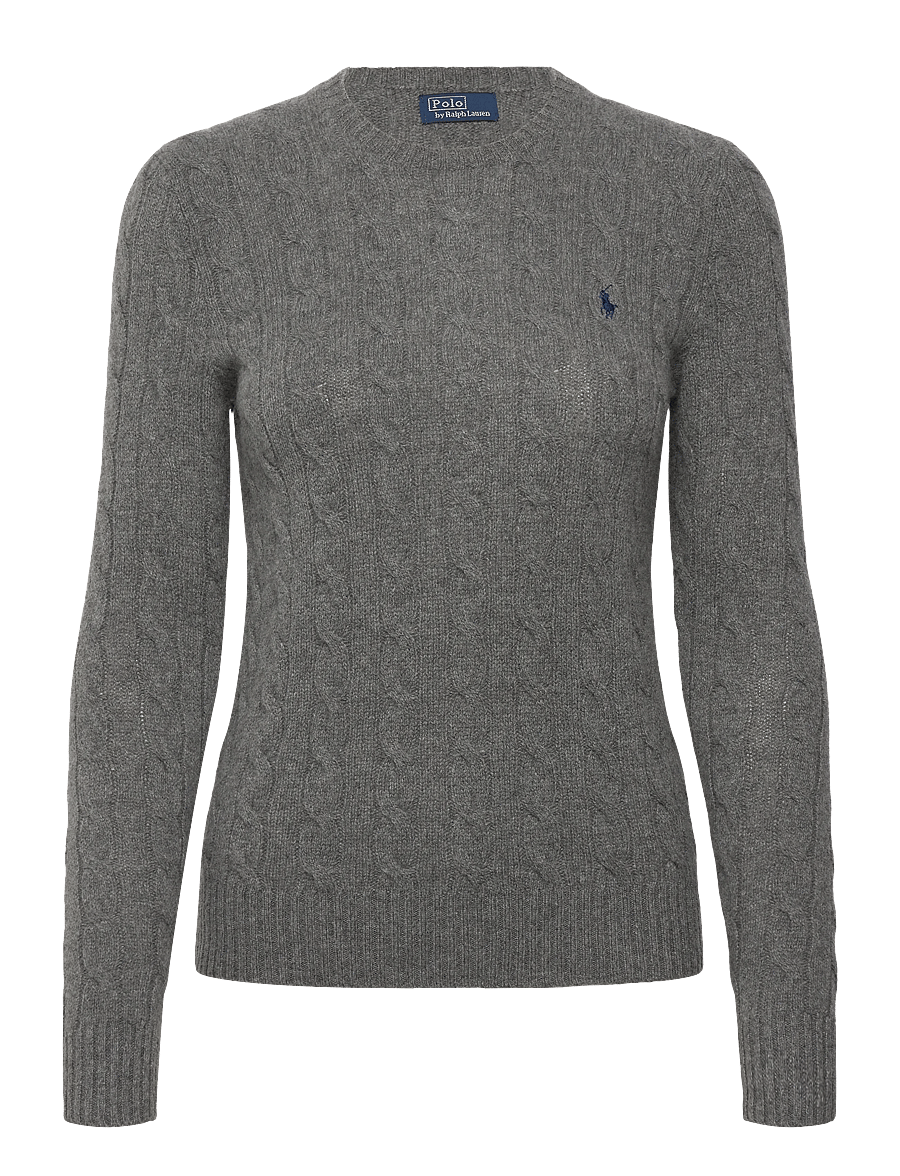 Polo Ralph Lauren - Cable Wool-Cashmere Crewneck Sweater - flannel grey heat - 0
