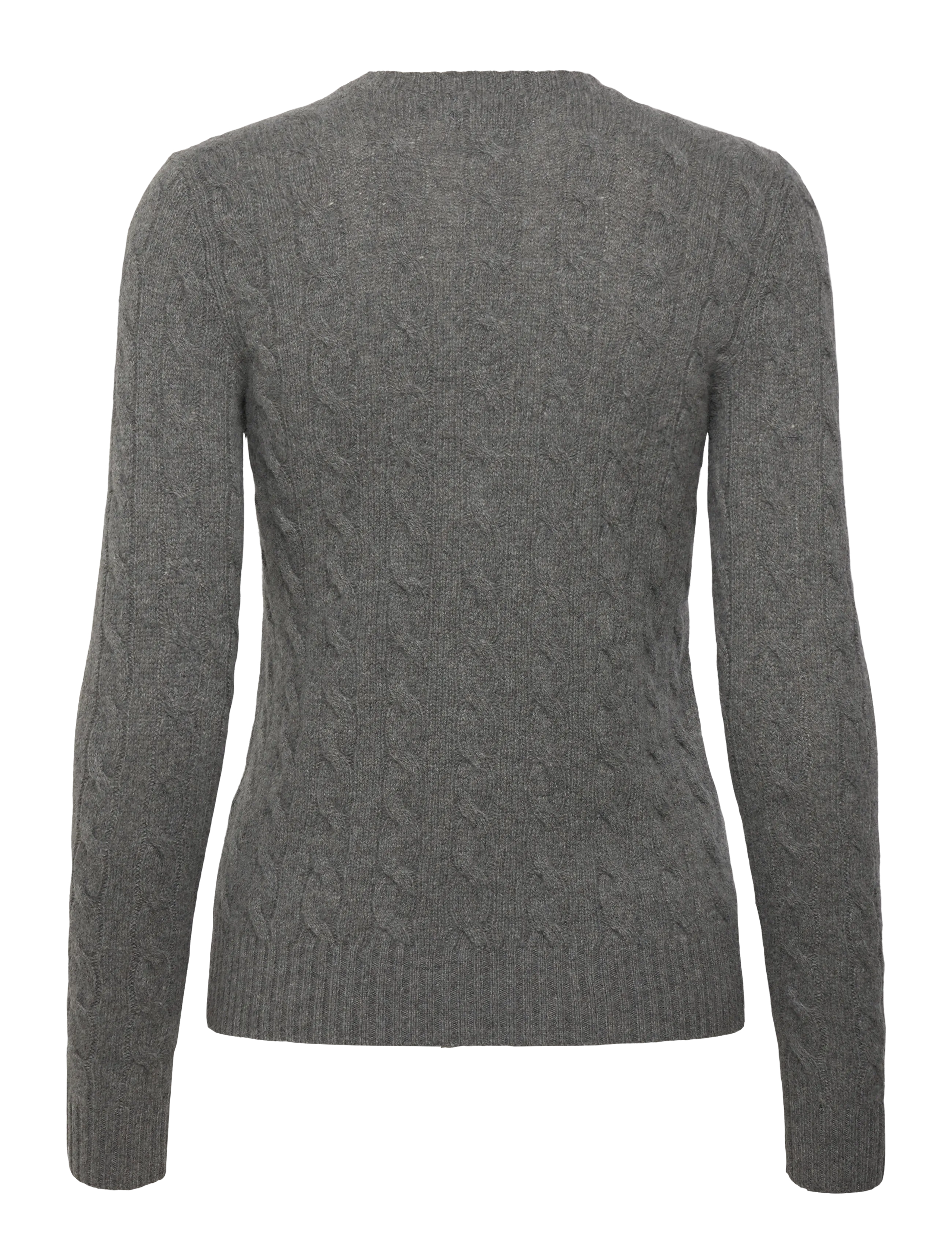 Polo Ralph Lauren - Cable Wool-Cashmere Crewneck Sweater - flannel grey heat - 1