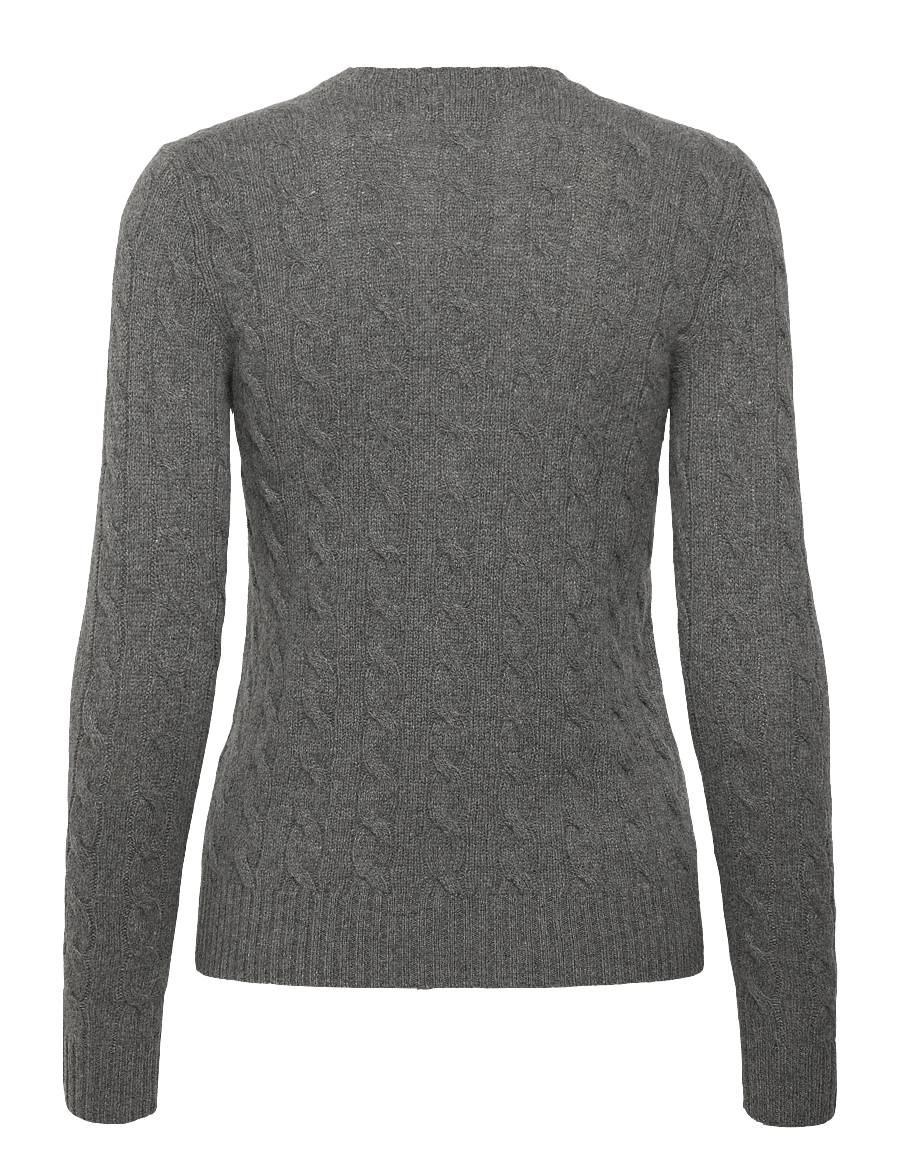 Polo Ralph Lauren - Cable Wool-Cashmere Crewneck Sweater - flannel grey heat - 1
