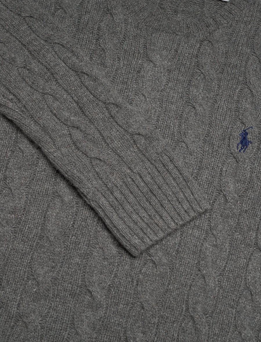 Polo Ralph Lauren - Cable Wool-Cashmere Crewneck Sweater - flannel grey heat - 2