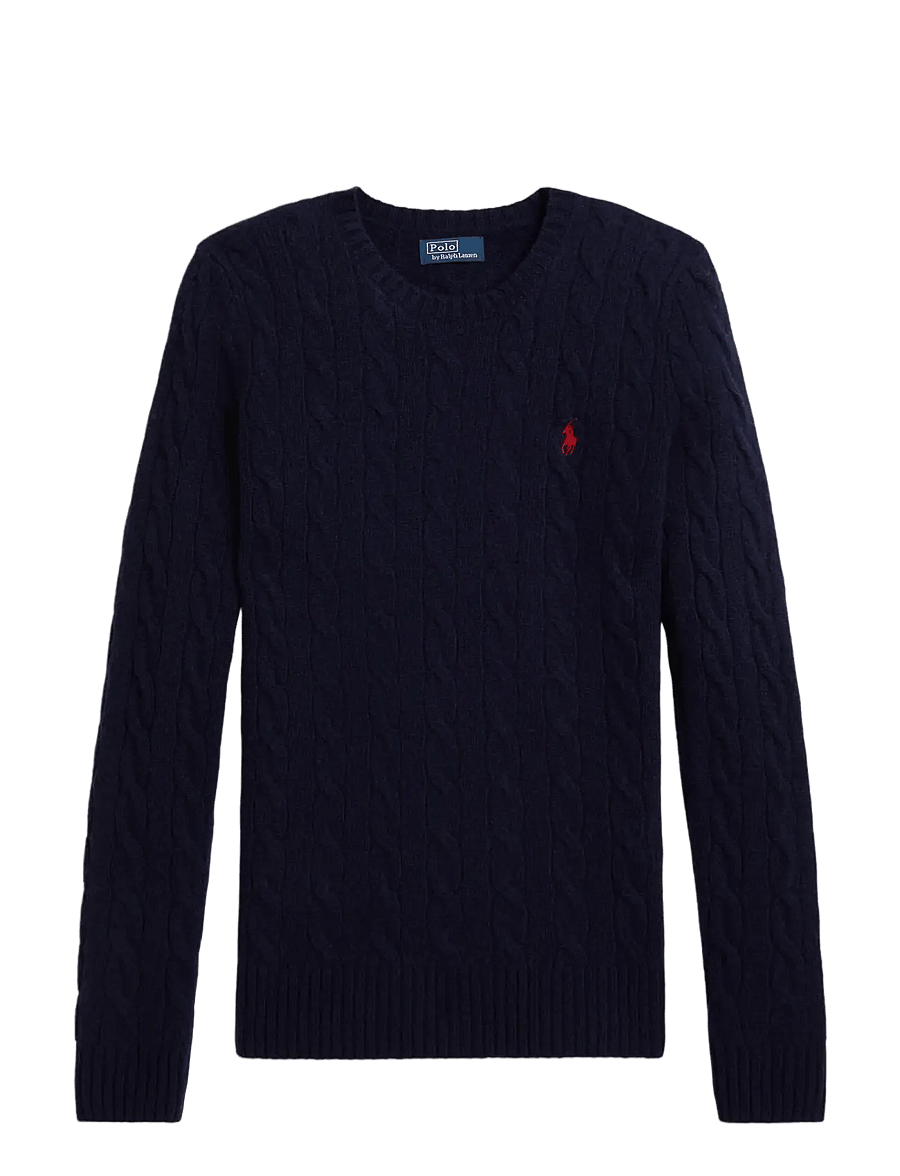 Polo Ralph Lauren - Cable Wool-Cashmere Crewneck Sweater - kaschmir - hunter navy - 1