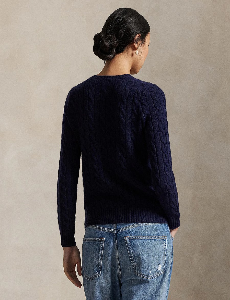Polo Ralph Lauren - Cable Wool-Cashmere Crewneck Sweater - kaschmir - hunter navy - 2