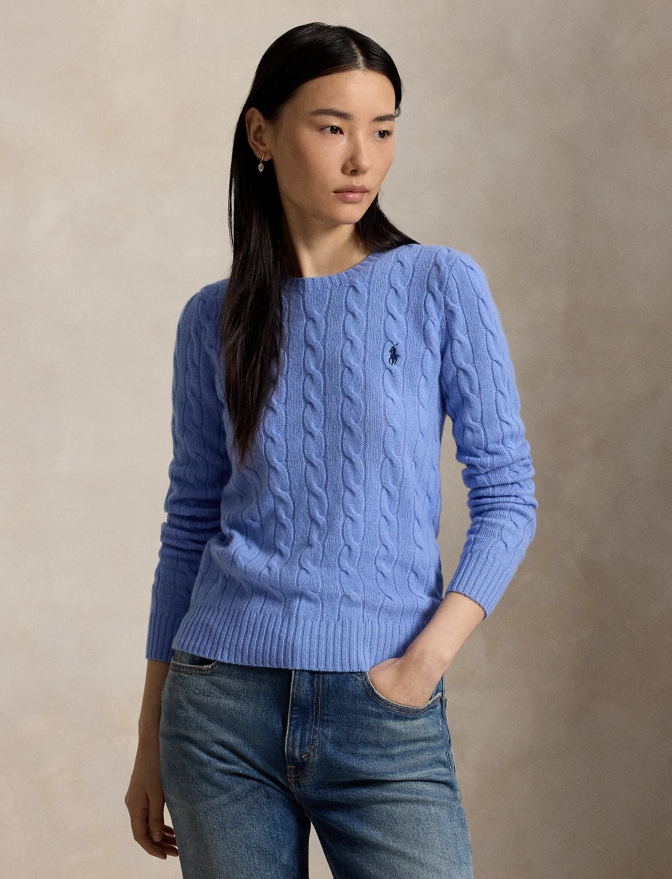 Polo Ralph Lauren - Cable Wool-Cashmere Crewneck Sweater - kaschmir - new litchfield bl - 3