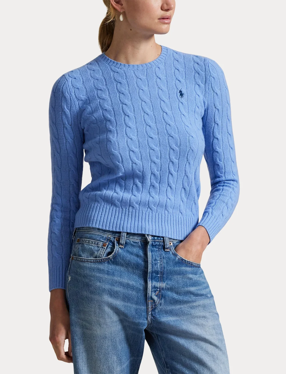 Polo Ralph Lauren - Cable Wool-Cashmere Crewneck Sweater - peysur - new litchfield bl - 5