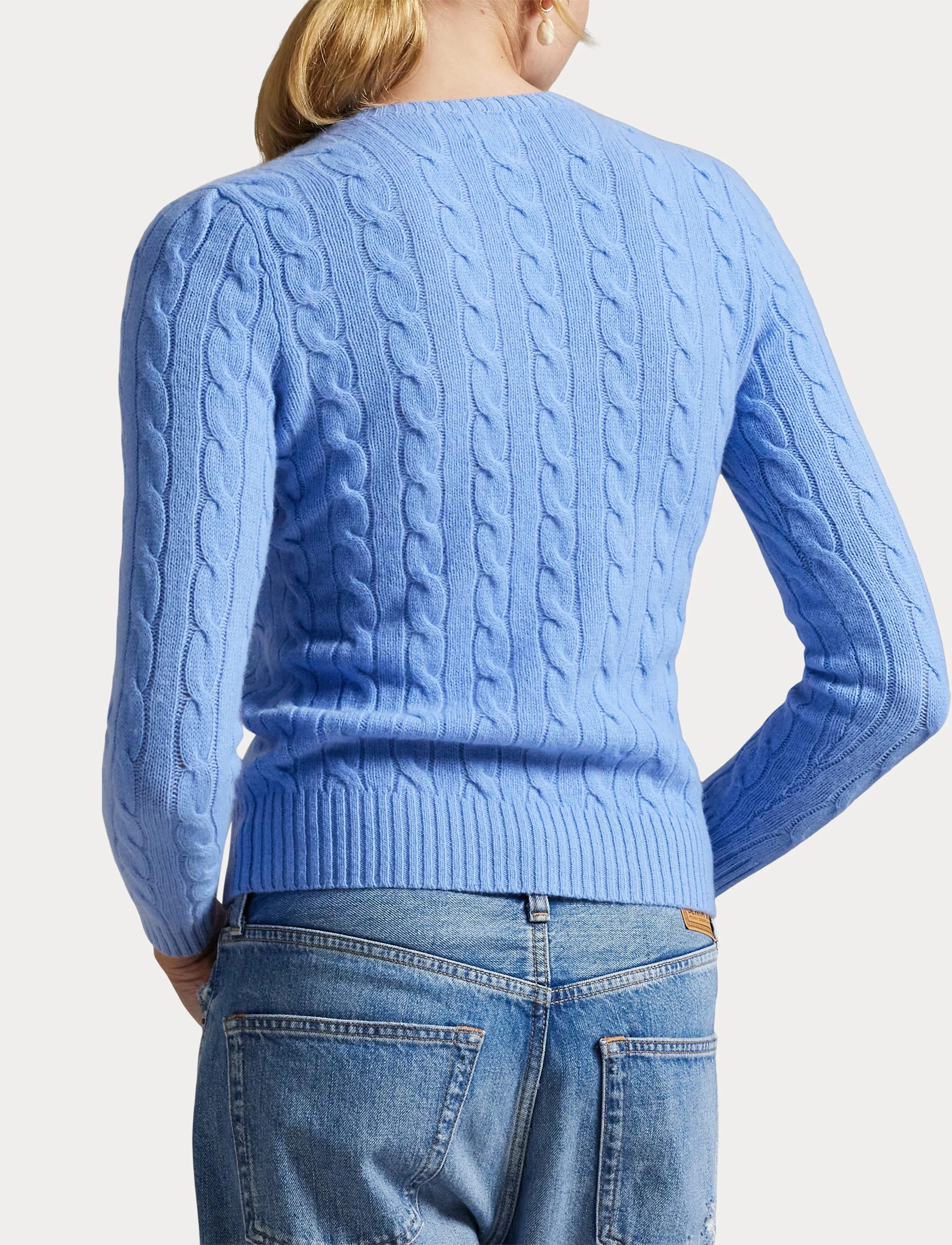 Polo Ralph Lauren Cable Wool-Cashmere Crewneck Sweater stickade tröjor dam – bild 6