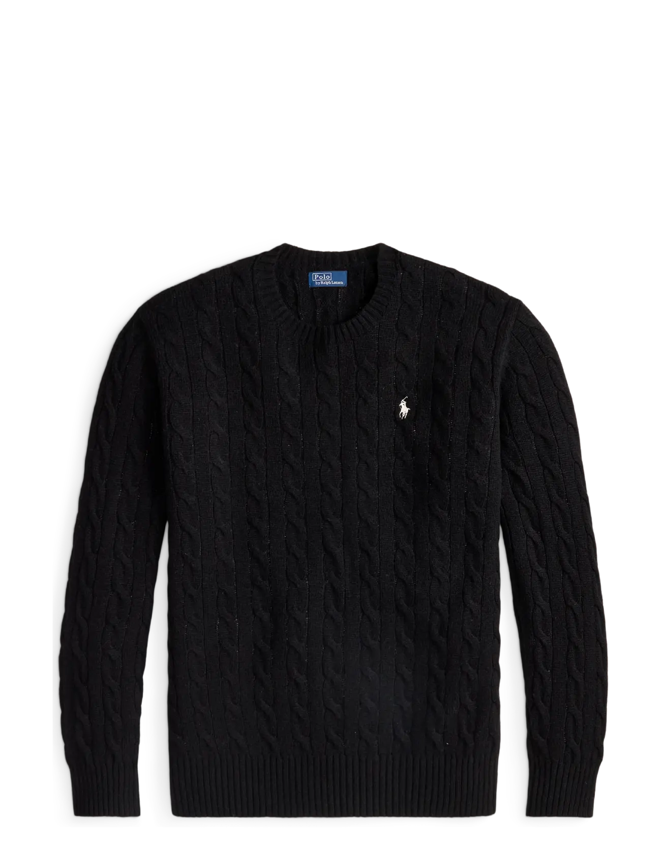 Polo Ralph Lauren Cable Wool-Cashmere Crewneck Sweater - Polo Ralph Lauren - POLO BLACK / black