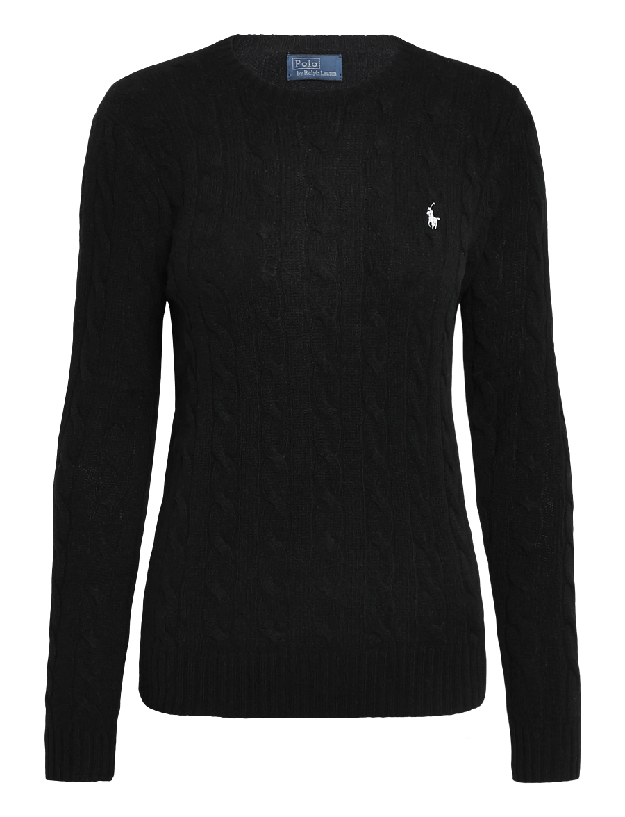 Polo Ralph Lauren - Cable Wool-Cashmere Crewneck Sweater - cashmere - polo black - 1