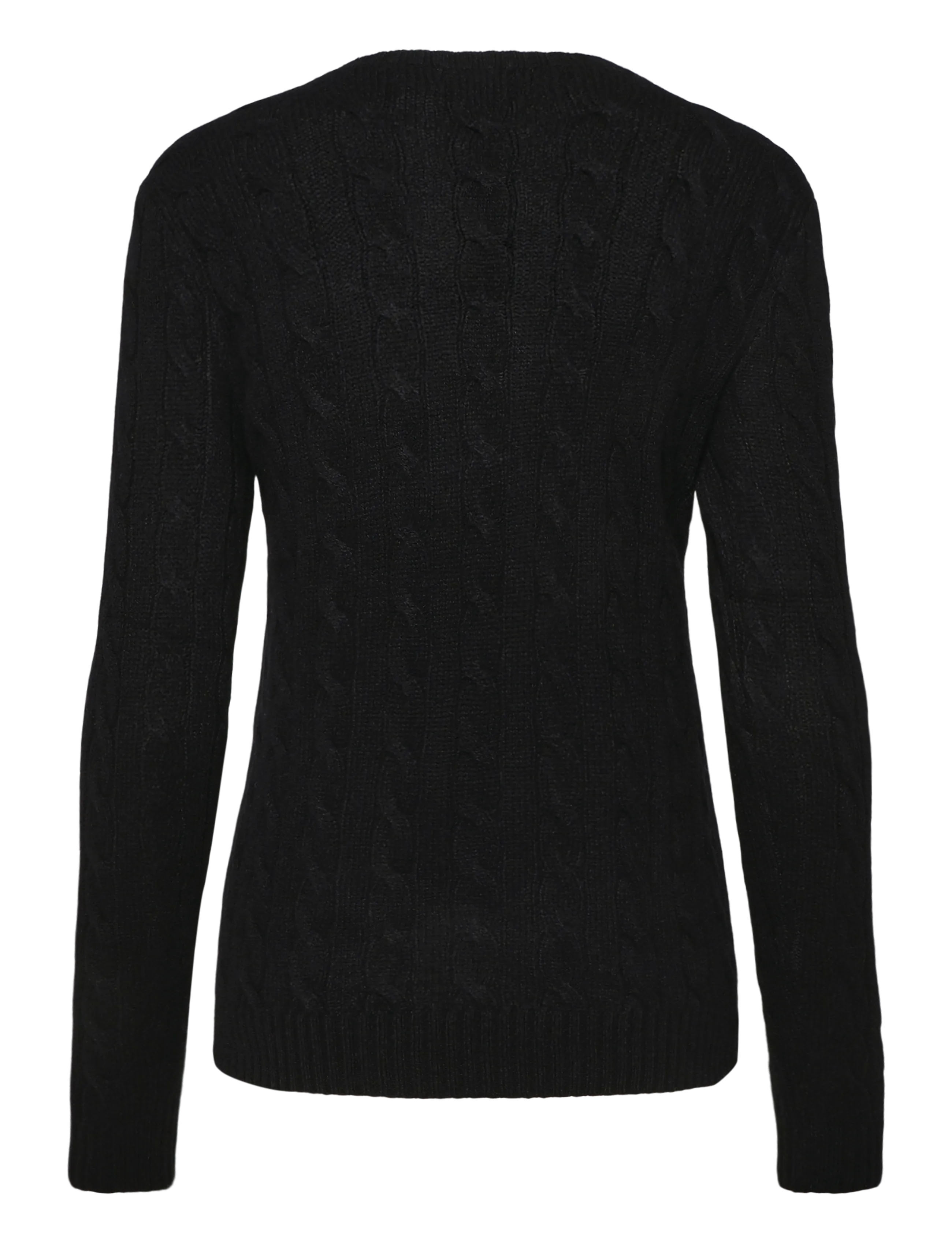 Polo Ralph Lauren - Cable Wool-Cashmere Crewneck Sweater - kašmiir - polo black - 2