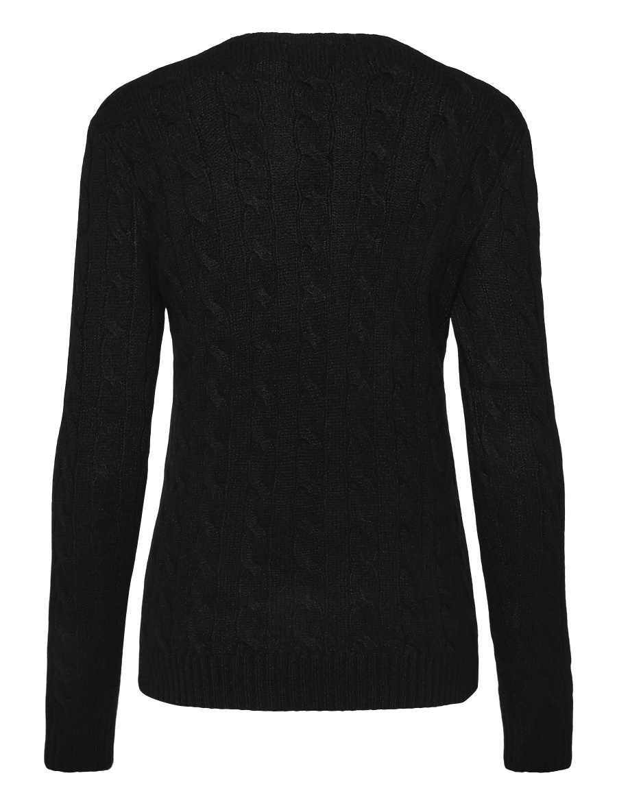 Polo Ralph Lauren - Cable Wool-Cashmere Crewneck Sweater - cashmere - polo black - 2