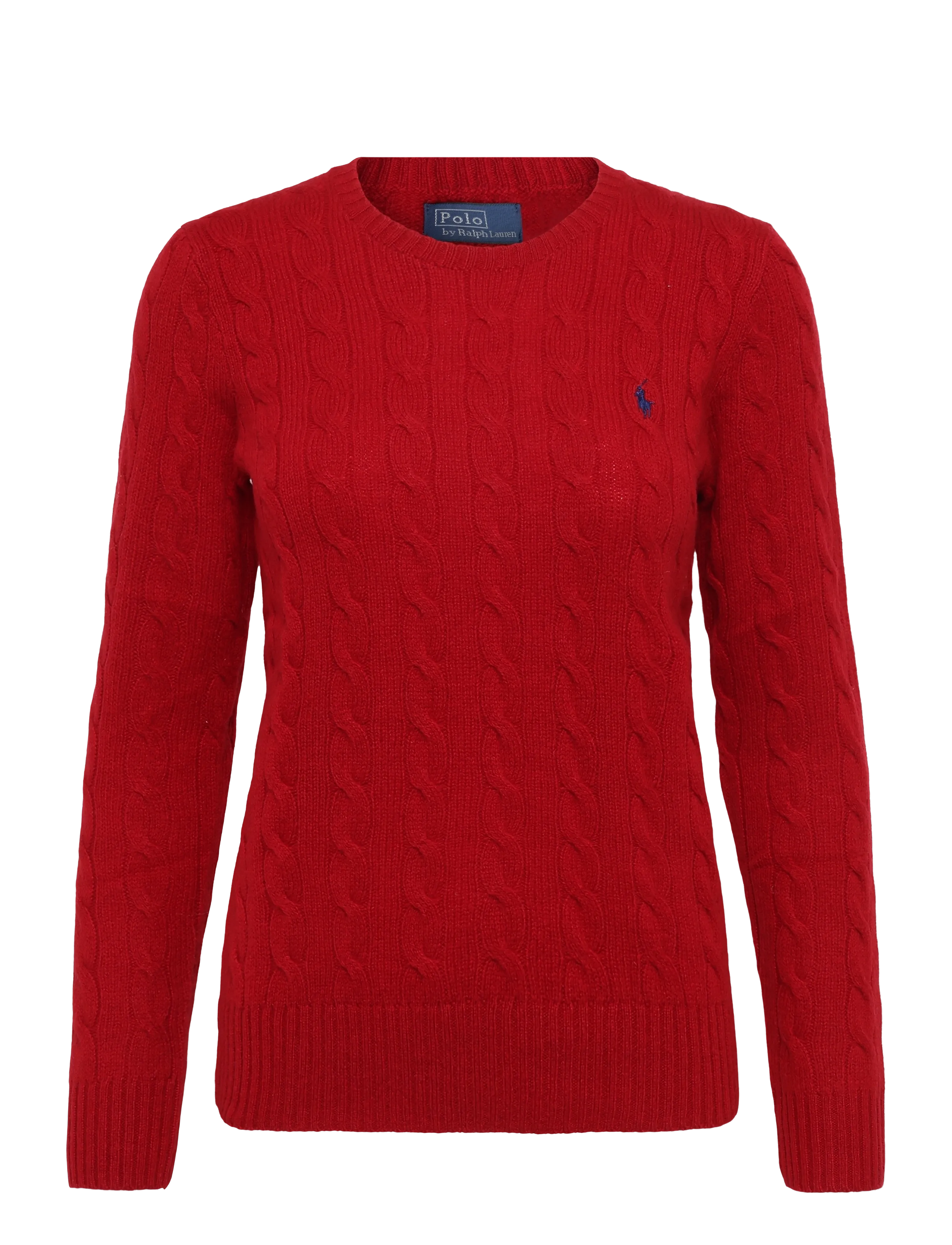 Polo Ralph Lauren Cable Wool-Cashmere Crewneck Sweater - Riided - UNIVERSITY RED / red