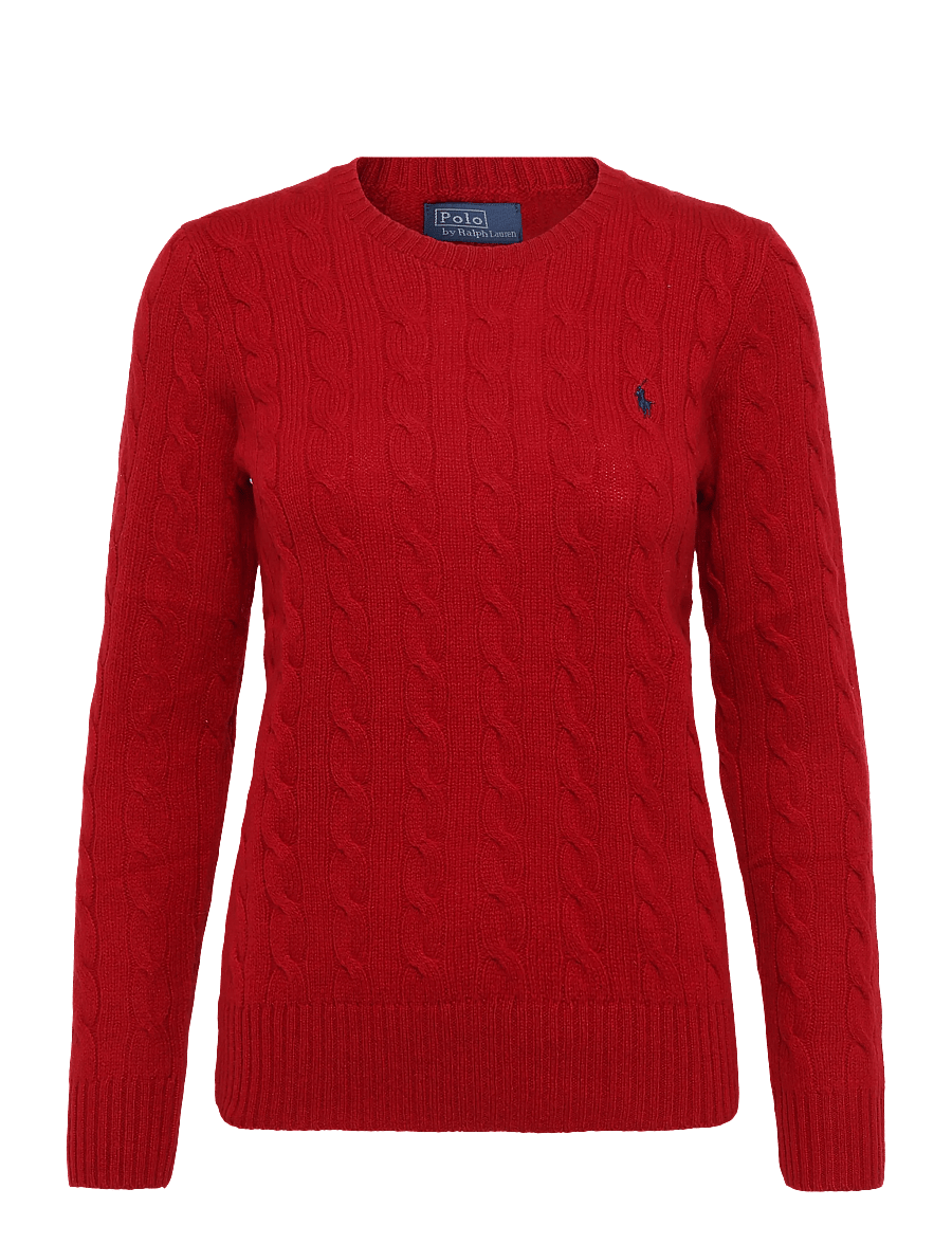 Polo Ralph Lauren - Cable Wool-Cashmere Crewneck Sweater - kaschmir - university red - 2
