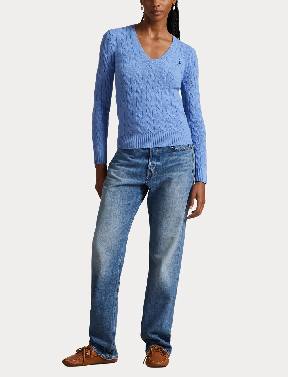 Polo Ralph Lauren - Cable-Knit Wool-Cashmere V-Neck Sweater - sviitrid - new litchfield bl - 4