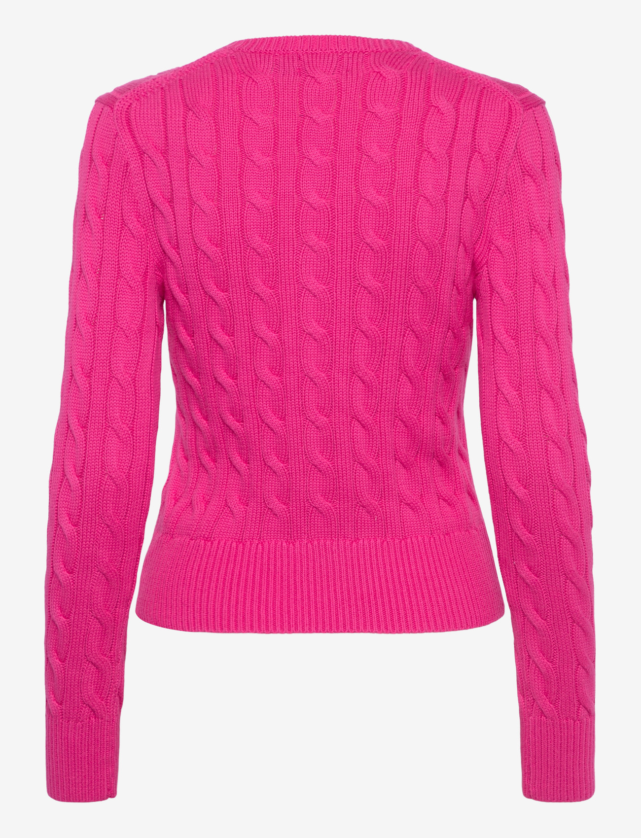 Polo Ralph Lauren - Cable-Knit Cotton Crewneck Cardigan - cardigans - accent pink - 1