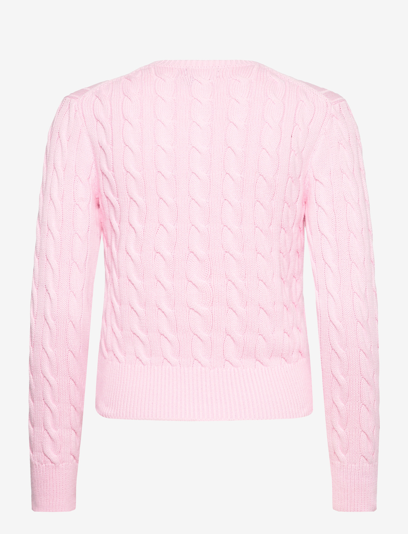 Polo Ralph Lauren - Cable-Knit Cotton Crewneck Cardigan - cardigans - carmel pink - 1