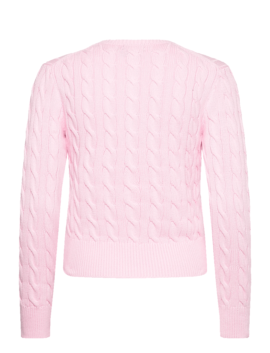 Polo Ralph Lauren - Cable-Knit Cotton Crewneck Cardigan - cardigans - carmel pink - 1