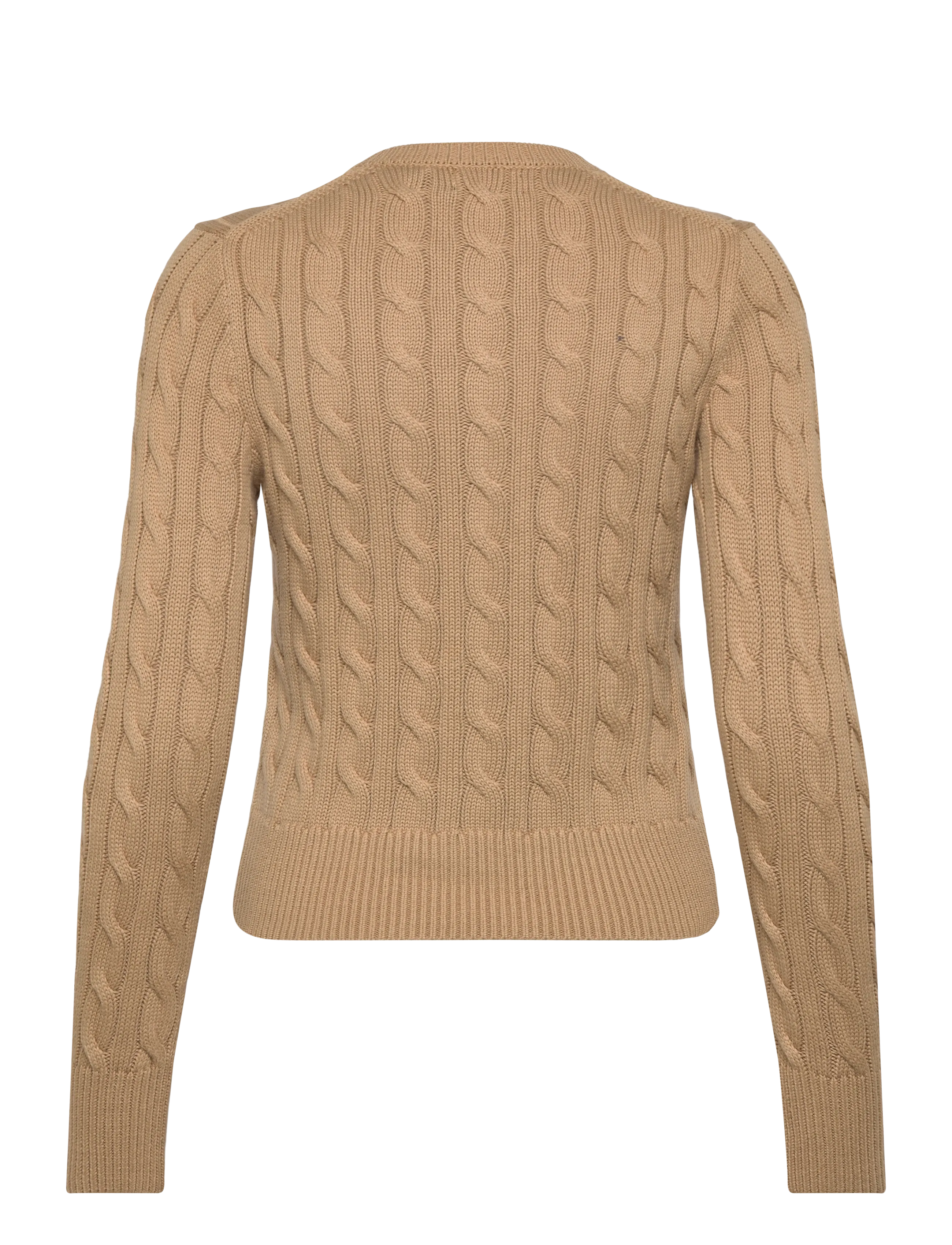 Polo Ralph Lauren - Cable-Knit Cotton Crewneck Cardigan - cardigans - vintage khaki - 2