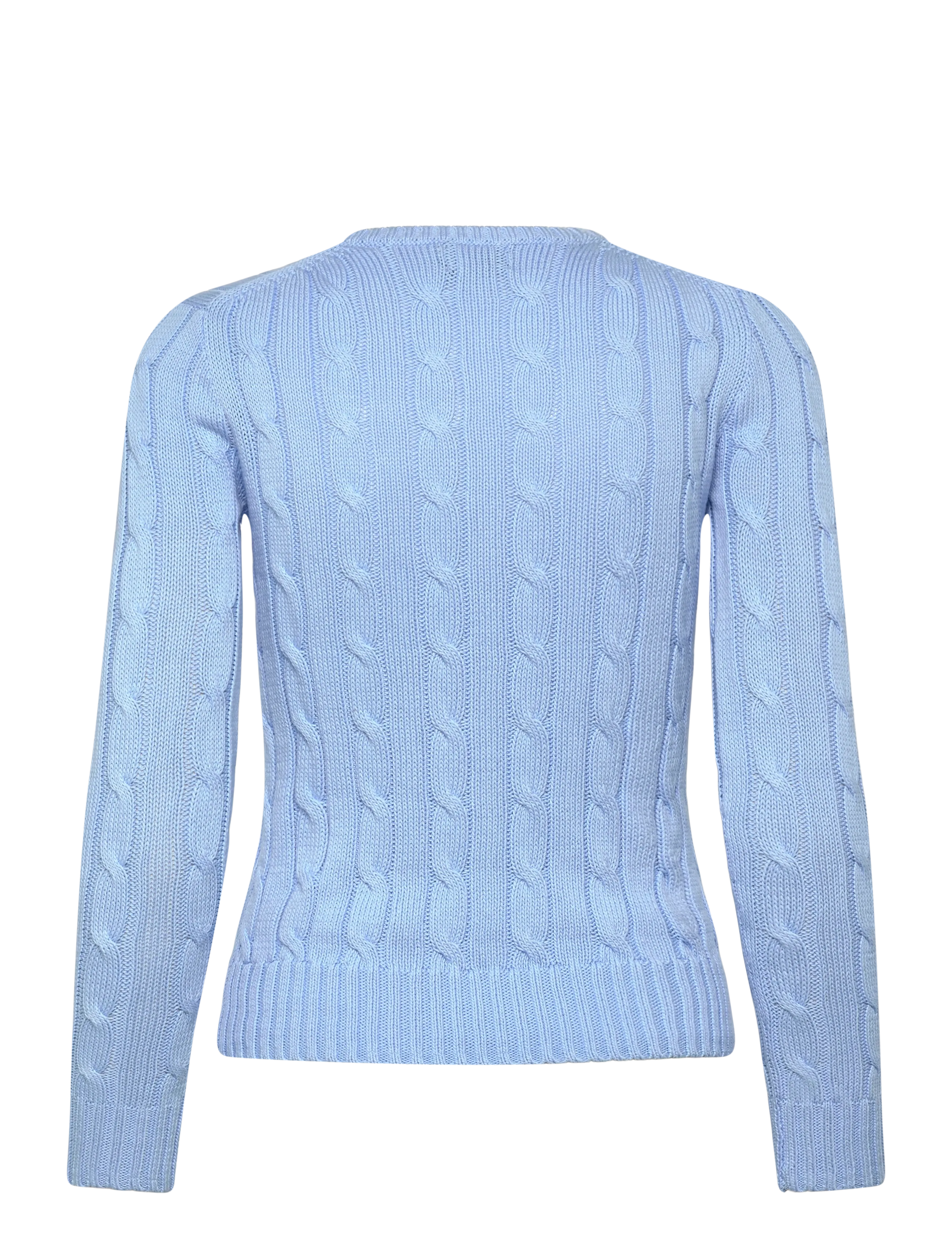 Polo Ralph Lauren - Cable-Knit Cotton Crewneck Sweater - trøjer - baby blue - 1