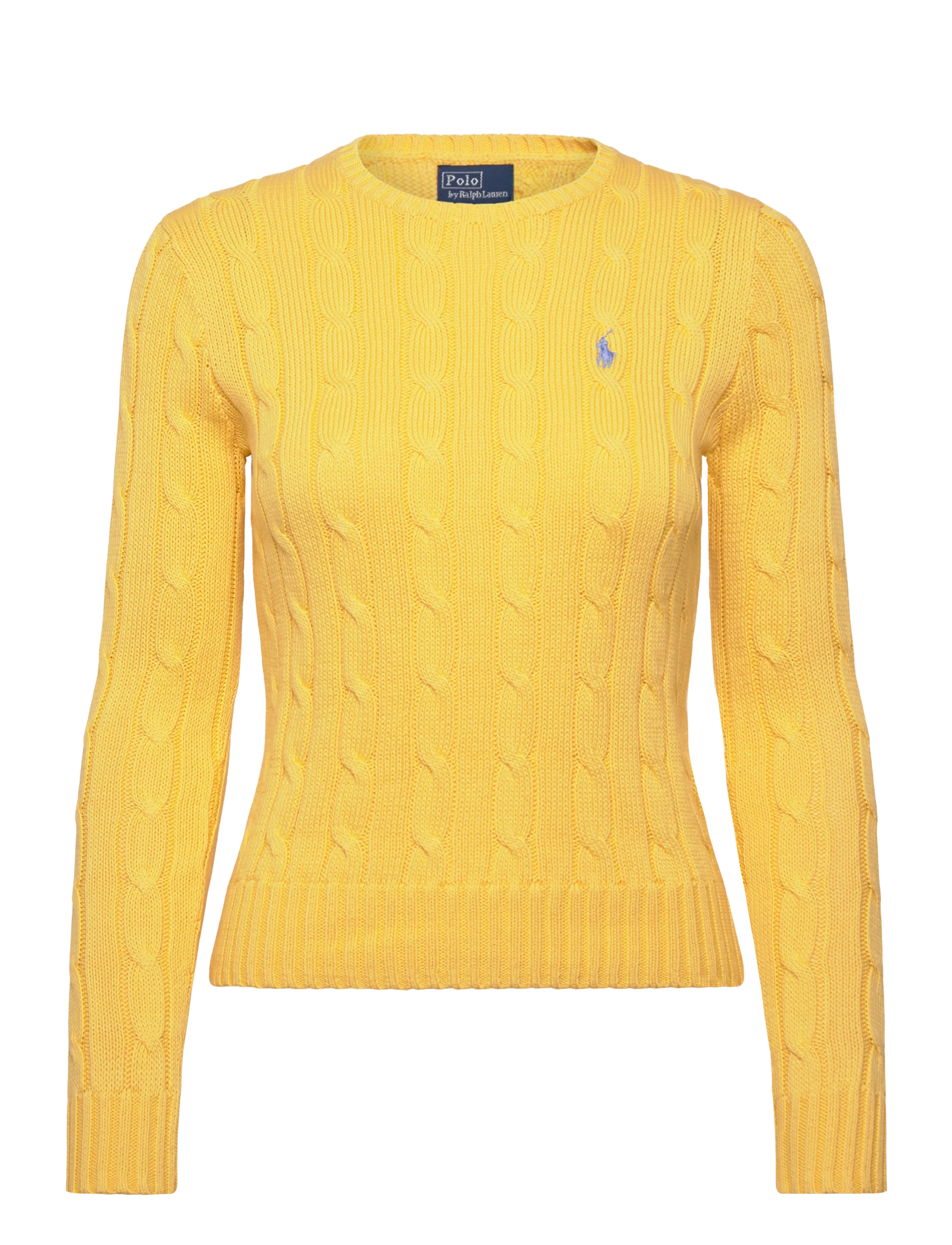 Polo Ralph Lauren Cable-Knit Cotton Crewneck Sweater - Tøj - BEACH YELLOW / yellow