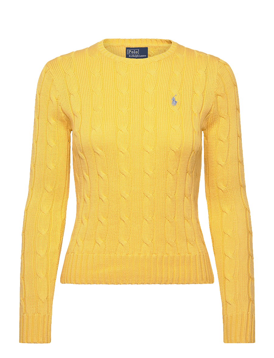 Polo Ralph Lauren - Cable-Knit Cotton Crewneck Sweater - pullover - beach yellow - 0