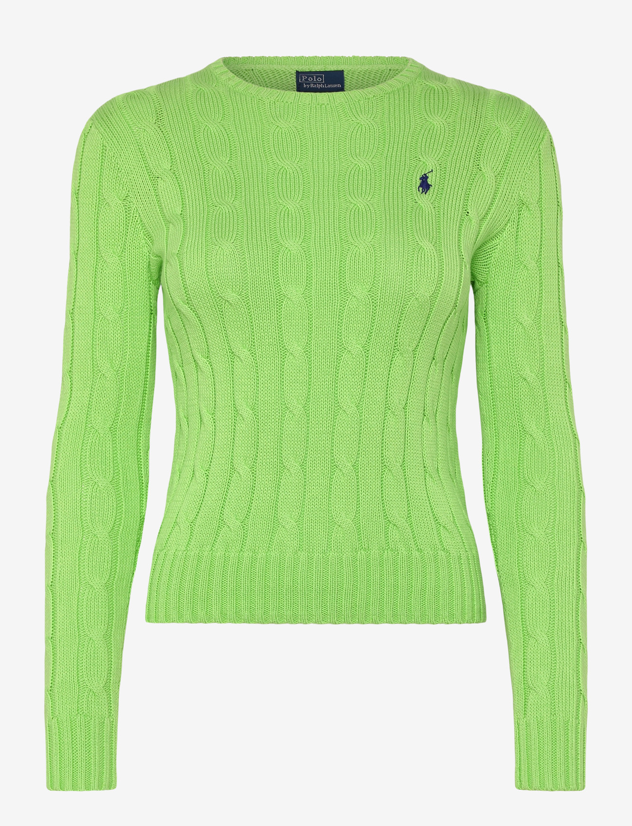Polo Ralph Lauren - Cable-Knit Cotton Crewneck Sweater - pullover - bright leaf - 0