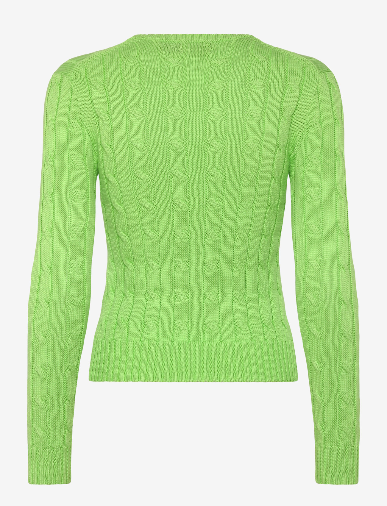 Polo Ralph Lauren - Cable-Knit Cotton Crewneck Sweater - pullover - bright leaf - 1