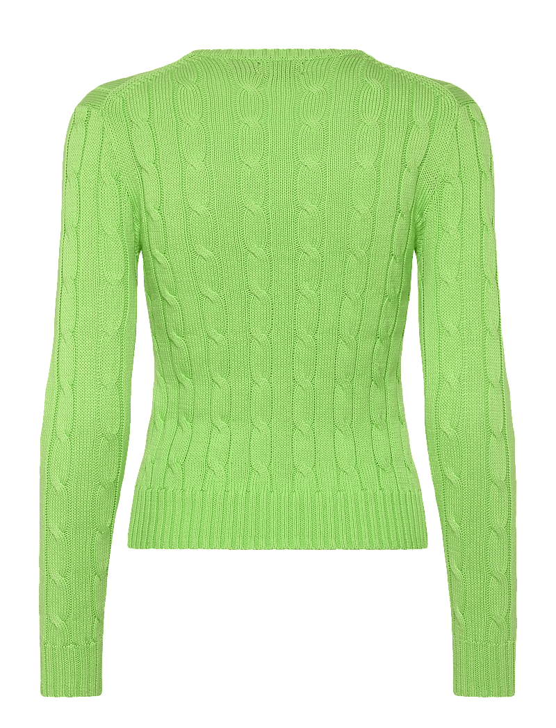 Polo Ralph Lauren - Cable-Knit Cotton Crewneck Sweater - pullover - bright leaf - 1