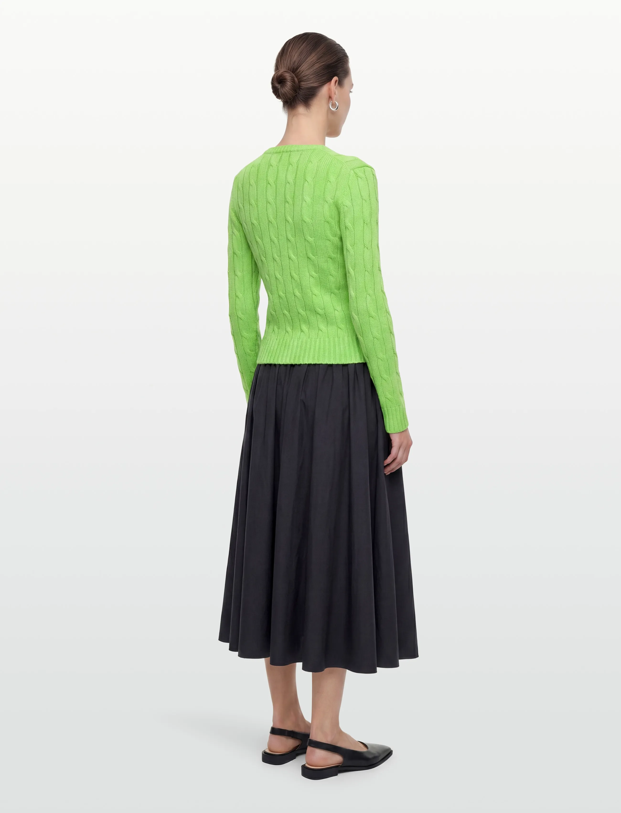 Polo Ralph Lauren - Cable-Knit Cotton Crewneck Sweater - pulls - bright leaf - 4