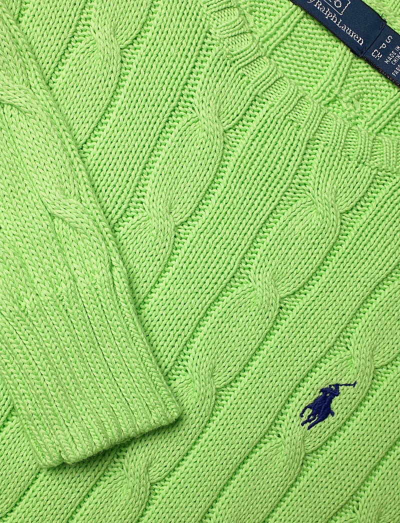 Polo Ralph Lauren - Cable-Knit Cotton Crewneck Sweater - pullover - bright leaf - 2