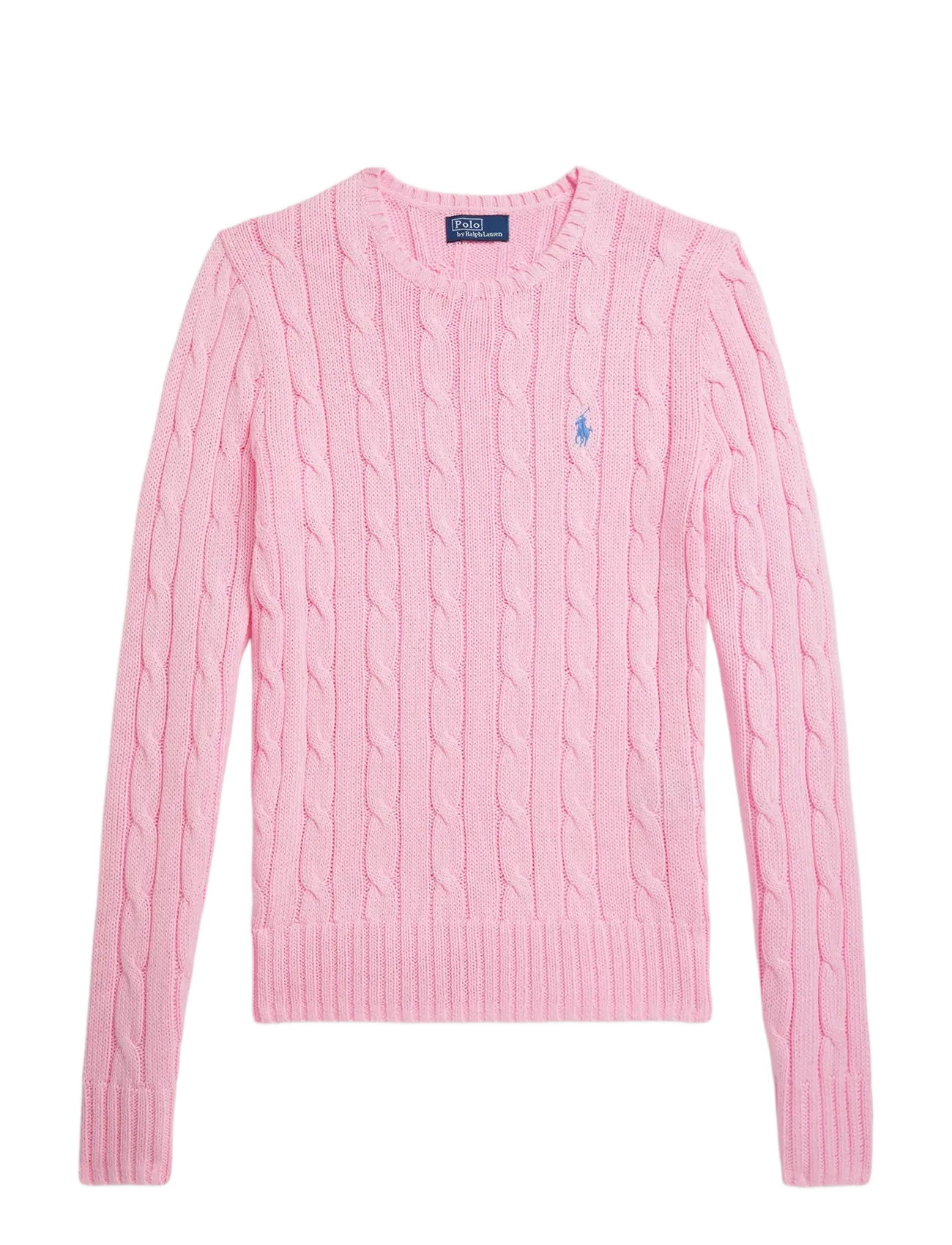 Polo Ralph Lauren Cable-Knit Cotton Crewneck Sweater - Pullover - CARMEL PINK / pink/rose