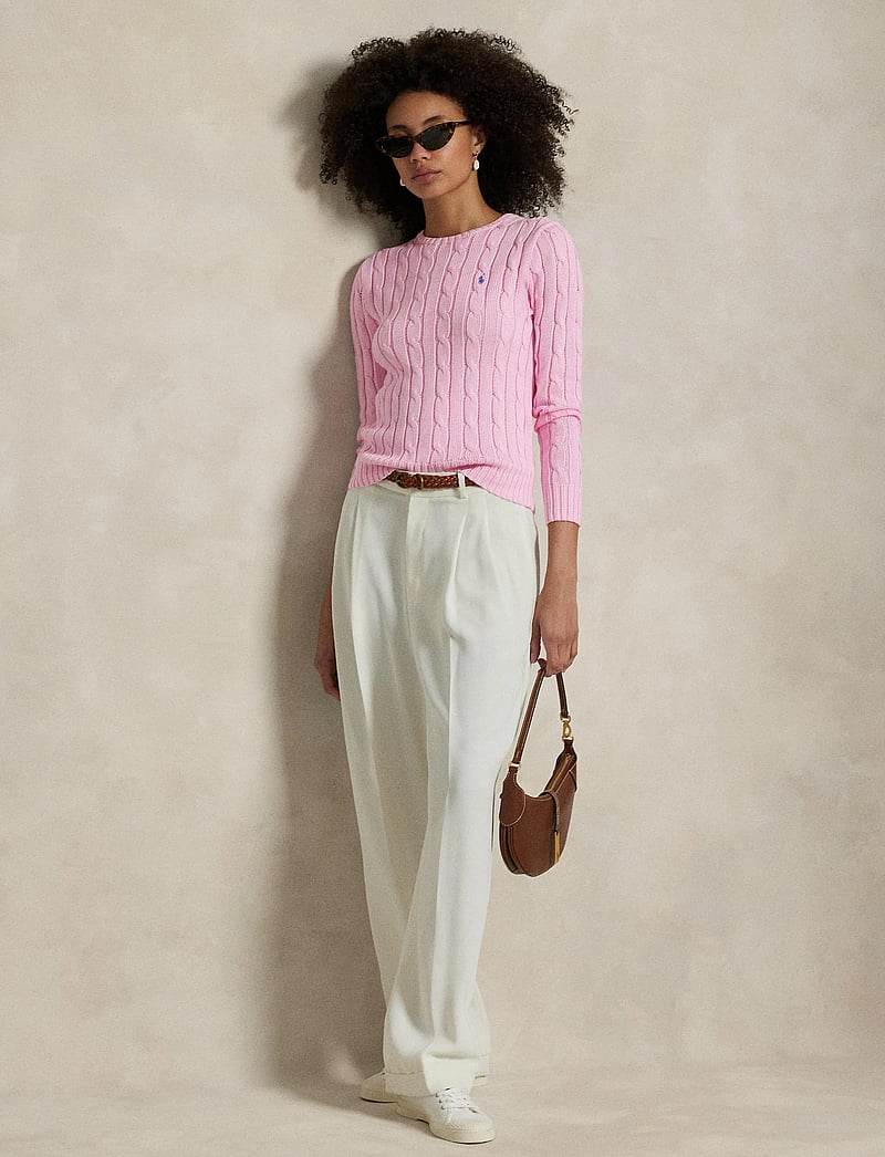 Polo Ralph Lauren - Cable-Knit Cotton Crewneck Sweater - pullover - carmel pink - 0