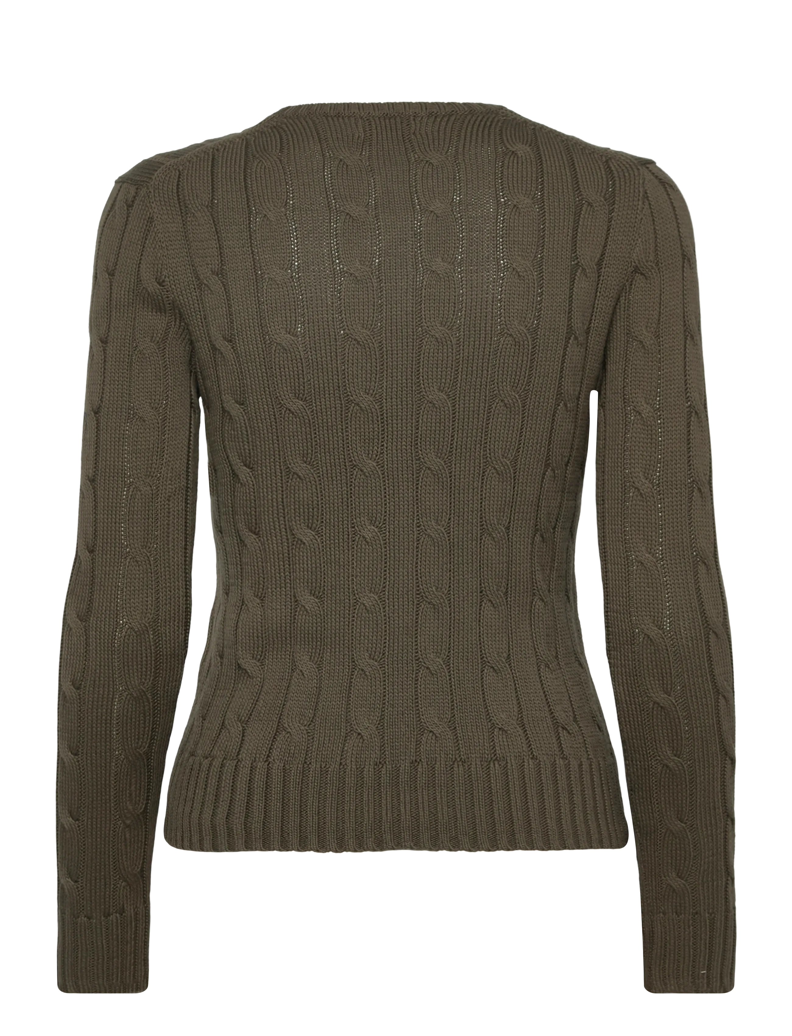 Polo Ralph Lauren - Cable-Knit Cotton Crewneck Sweater - trøjer - harvest olive - 1