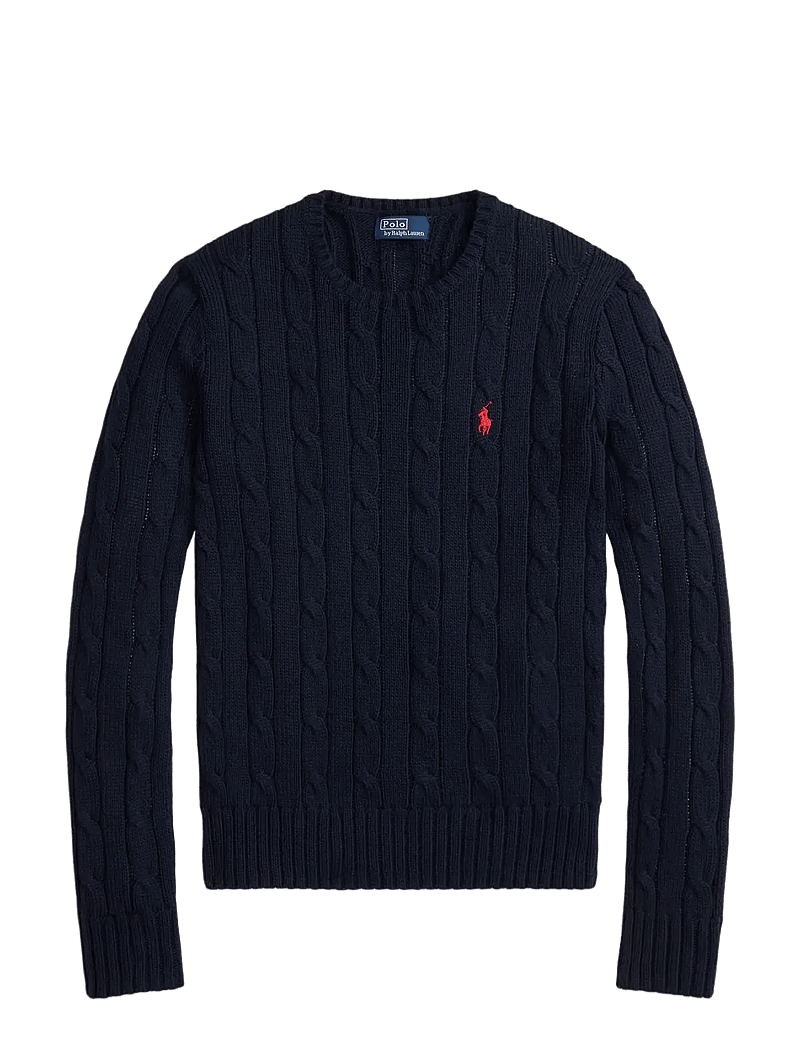 Polo Ralph Lauren - Cable-Knit Cotton Crewneck Sweater - džemperi - hunter navy - 1