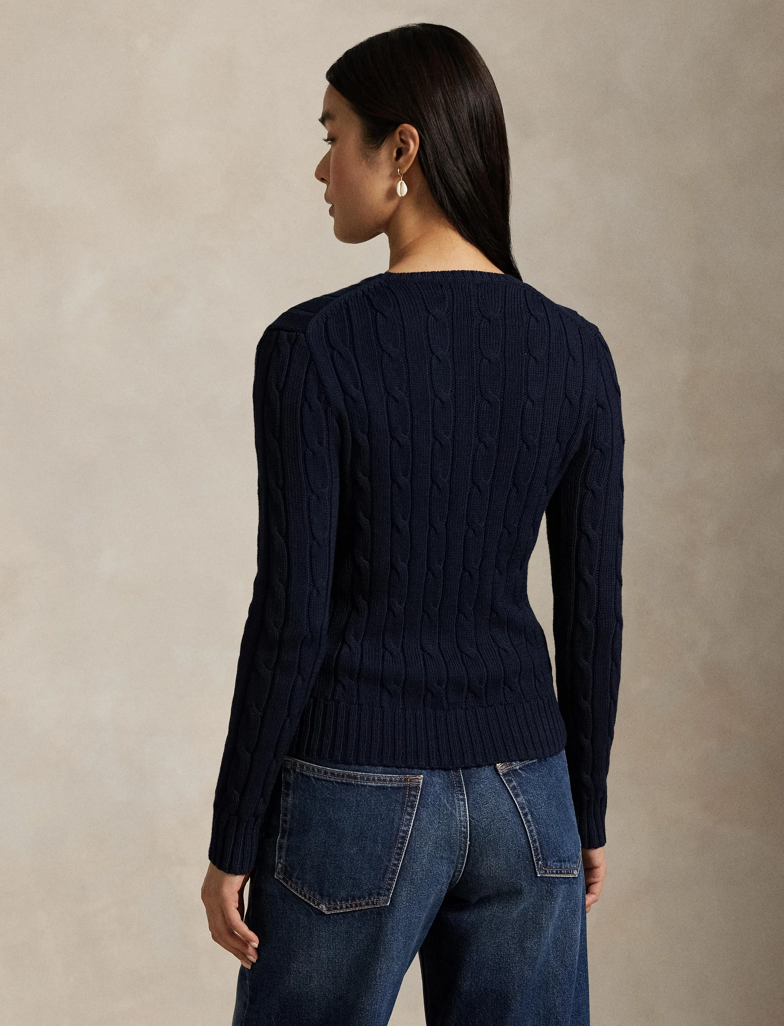 Polo Ralph Lauren - Cable-Knit Cotton Crewneck Sweater - pulls - hunter navy - 2