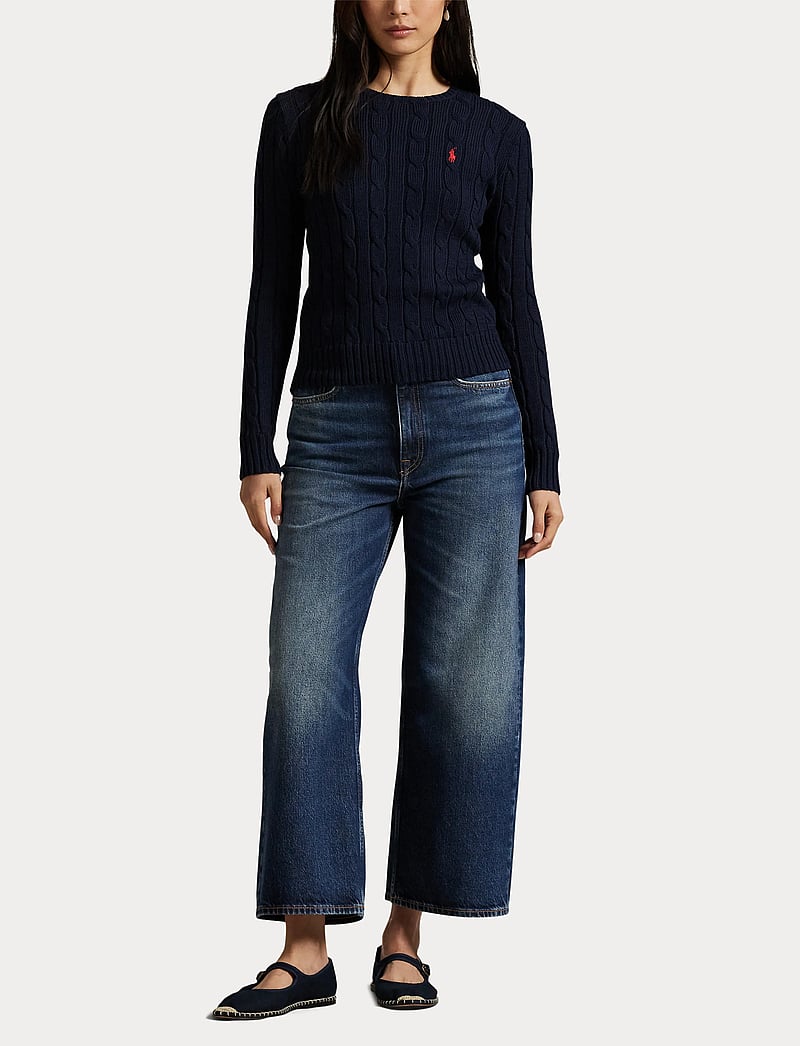 Polo Ralph Lauren - Cable-Knit Cotton Crewneck Sweater - džemperi - hunter navy - 4