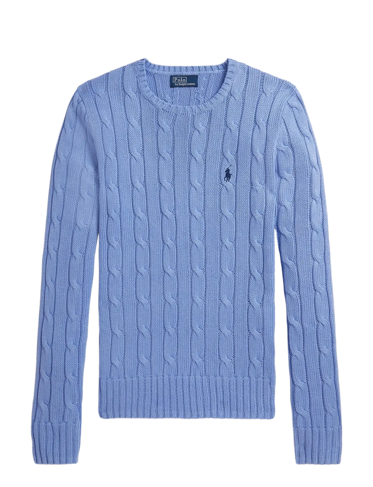 Cable-Knit Cotton Crewneck Sweater - NEW LITCHFIELD BL