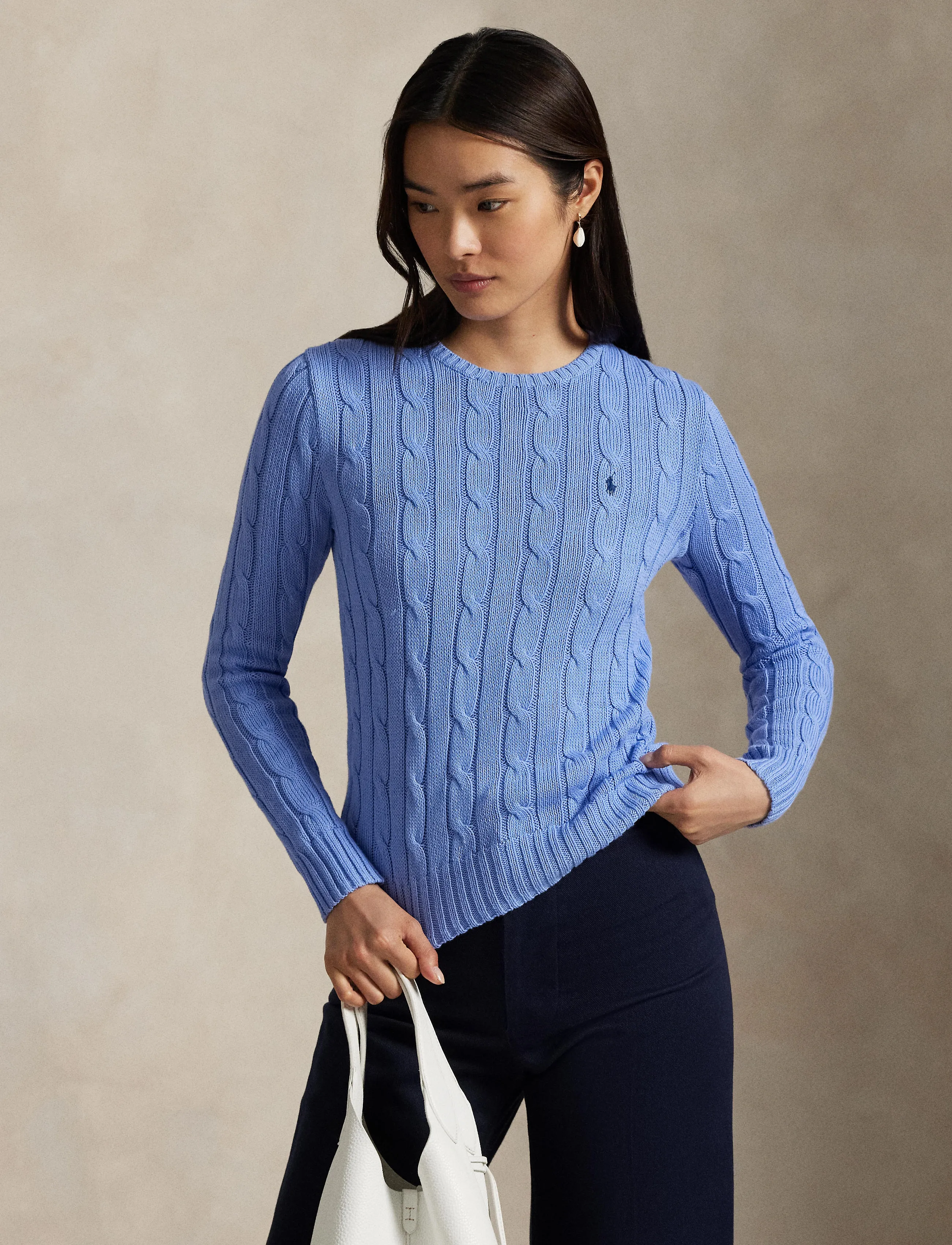 Polo Ralph Lauren - Cable-Knit Cotton Crewneck Sweater - pullover - new litchfield bl - 3