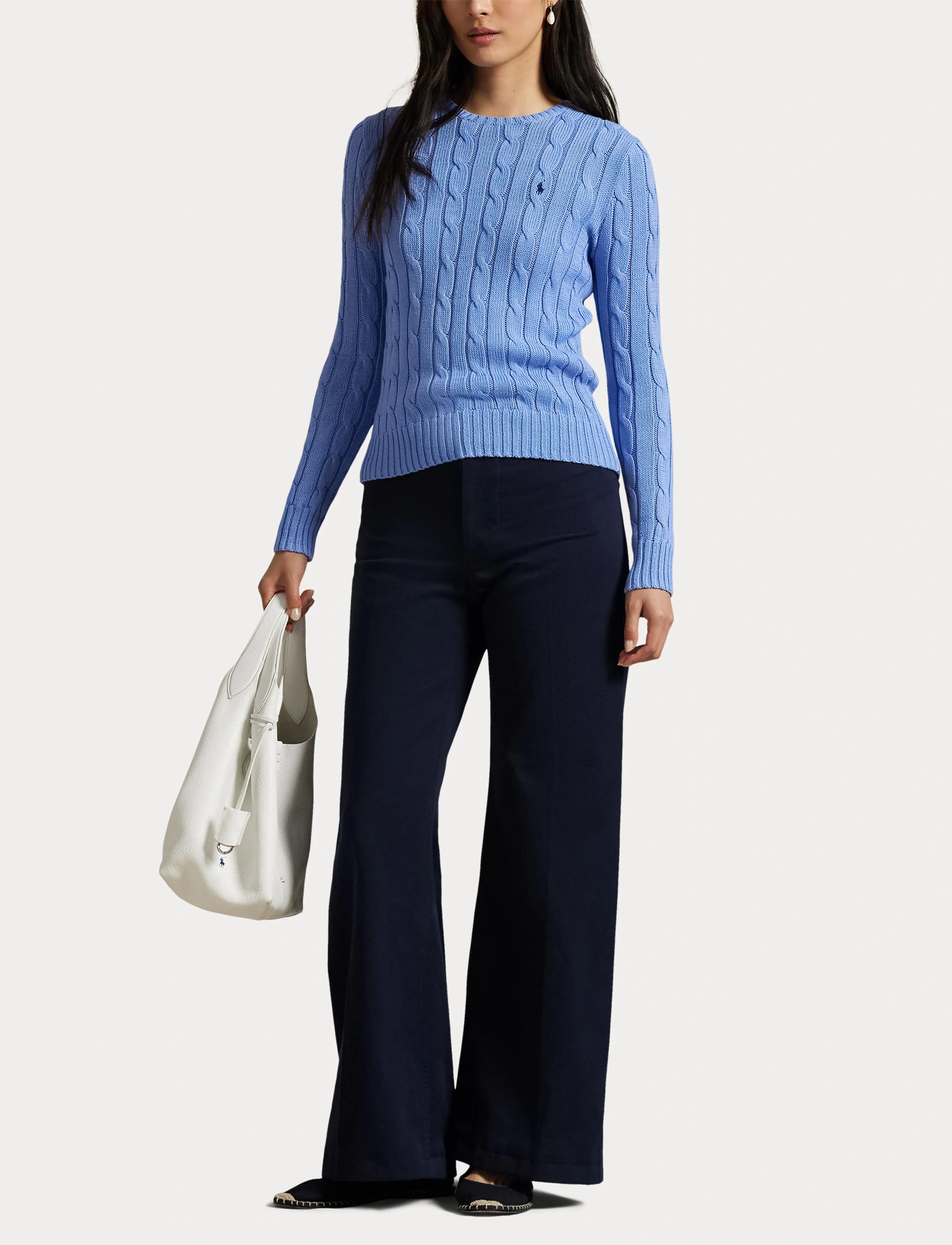 Polo Ralph Lauren - Cable-Knit Cotton Crewneck Sweater - pullover - new litchfield bl - 4