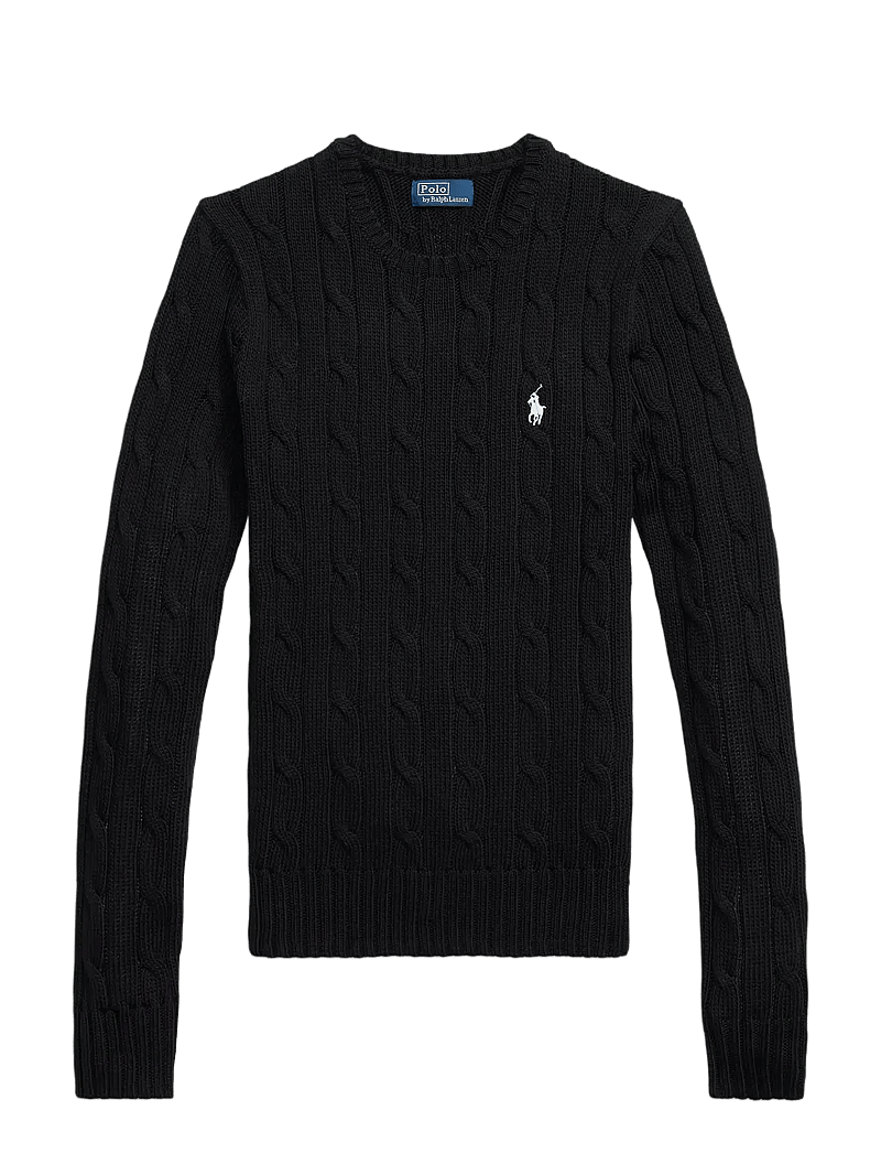 Polo Ralph Lauren - Cable-Knit Cotton Crewneck Sweater - pullover - polo black/white - 1