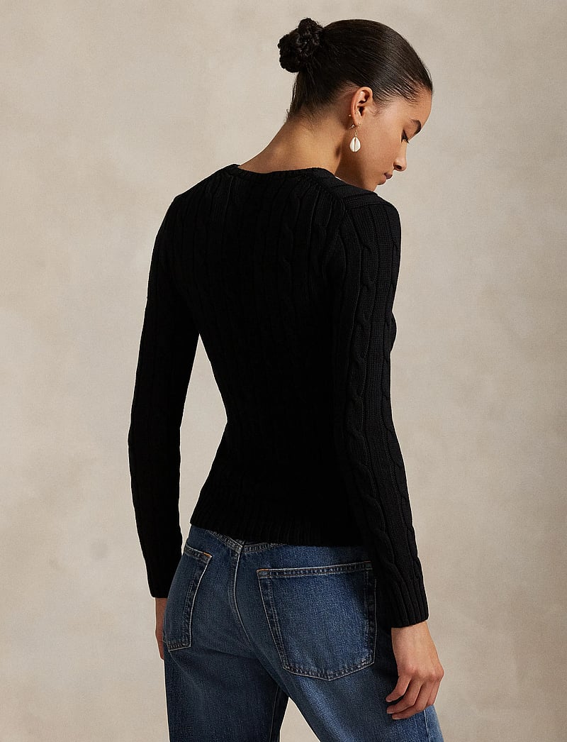 Polo Ralph Lauren - Cable-Knit Cotton Crewneck Sweater - pullover - polo black/white - 2