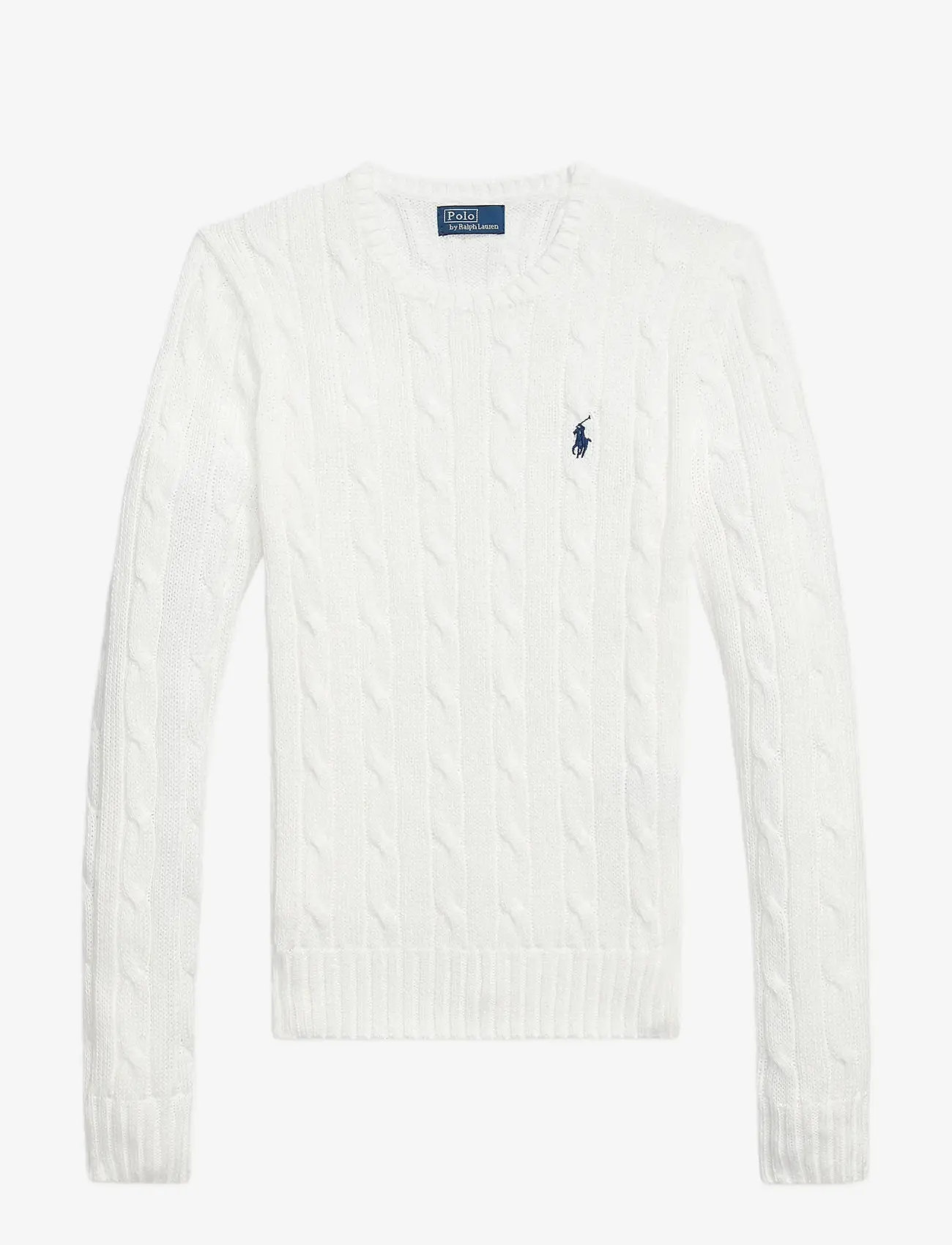 Polo Ralph Lauren - Cable-Knit Cotton Crewneck Sweater - pullover - white - 1