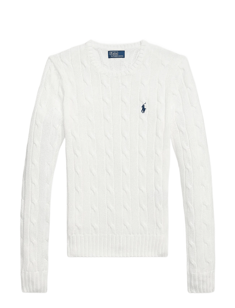 Polo Ralph Lauren - Cable-Knit Cotton Crewneck Sweater - trøjer - white - 1