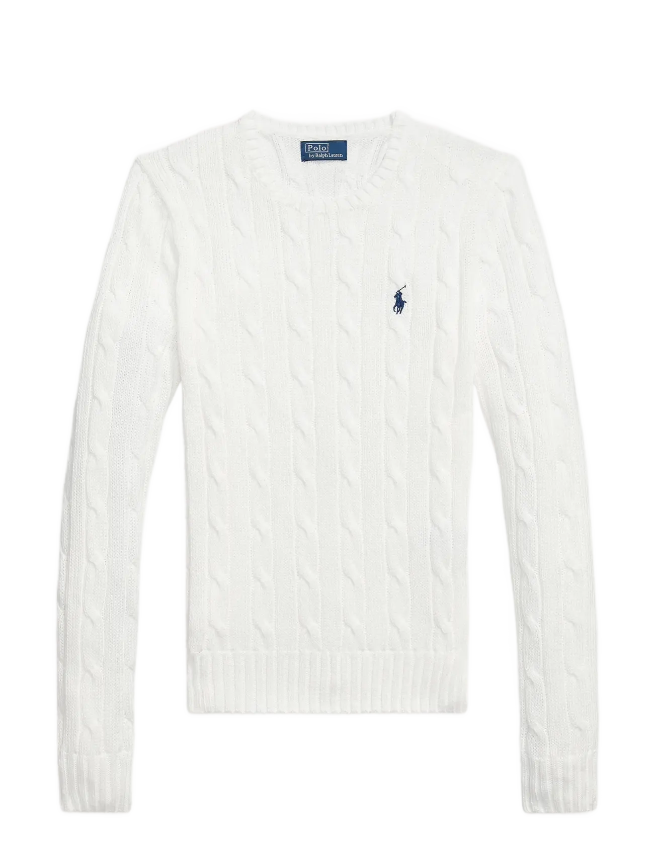Polo Ralph Lauren Cable-Knit Cotton Crewneck Sweater - Pullover - WHITE / white