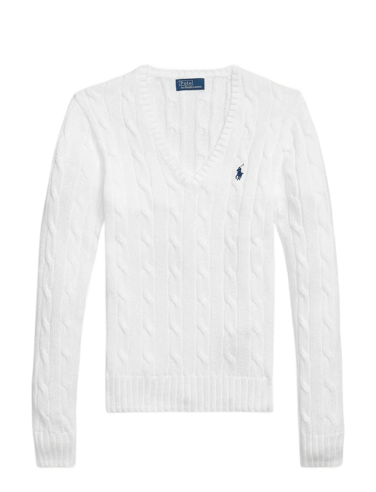 Polo Ralph Lauren Cable-Knit Cotton V-Neck Sweater - Tøj - WHITE / white