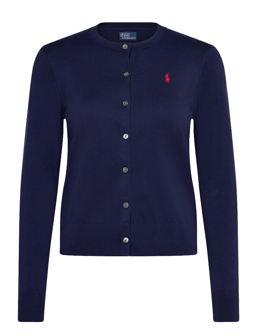Polo Ralph Lauren - Cotton Crewneck Cardigan - cardigans - bright navy - 1