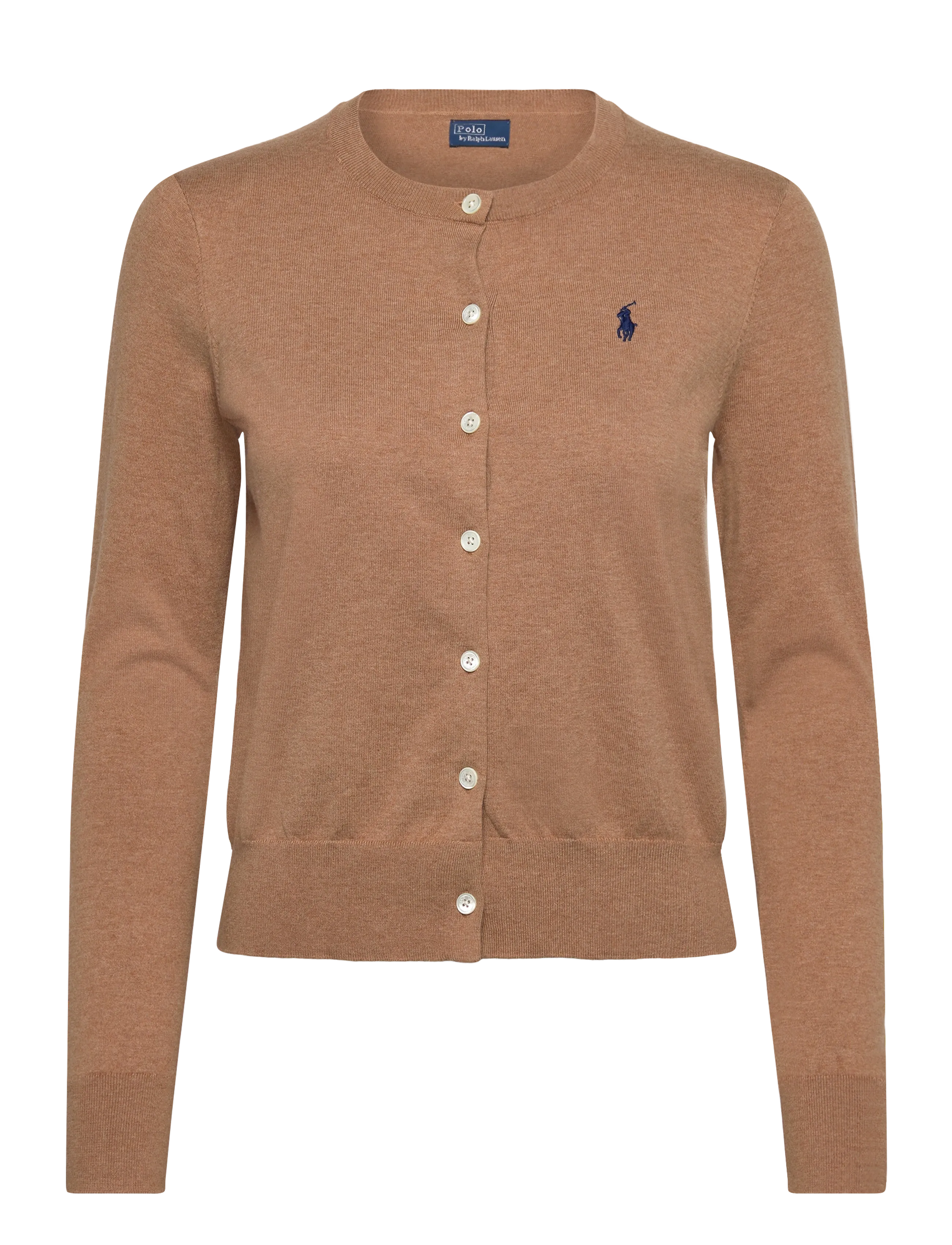 Polo Ralph Lauren Cotton Crewneck Cardigan - Kampagne - COLLECTION CAMEL / brown