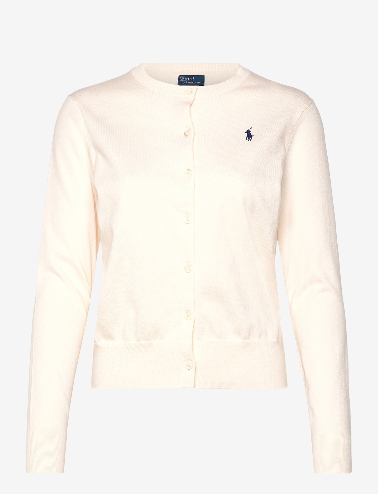 Polo Ralph Lauren - Cotton Crewneck Cardigan - koftor - collection cream - 0